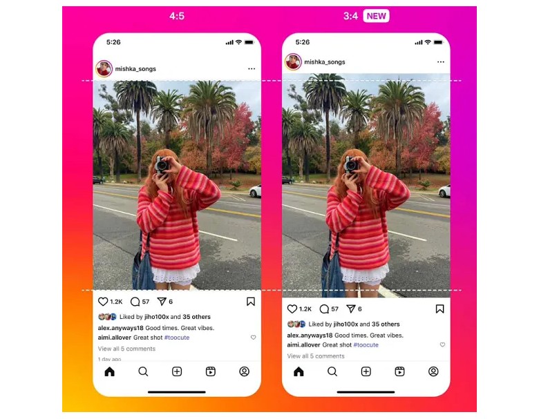 Instagram Dukung Format Rasio Foto 3:4